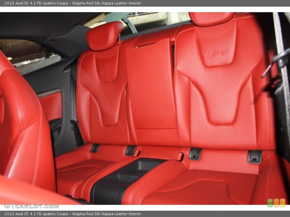 Magma Red Silk Nappa Leather Interior Rear Seat for the 2010 Audi S5 4.2 FSI quattro Coupe #84123785