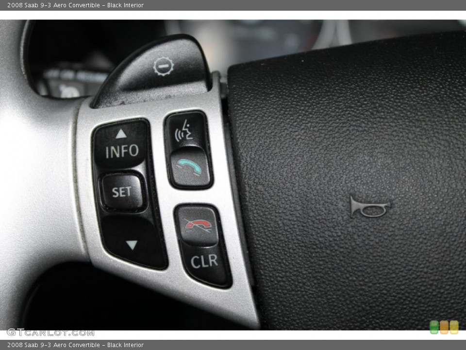 Black Interior Controls for the 2008 Saab 9-3 Aero Convertible #84125888