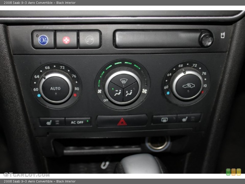 Black Interior Controls for the 2008 Saab 9-3 Aero Convertible #84125930