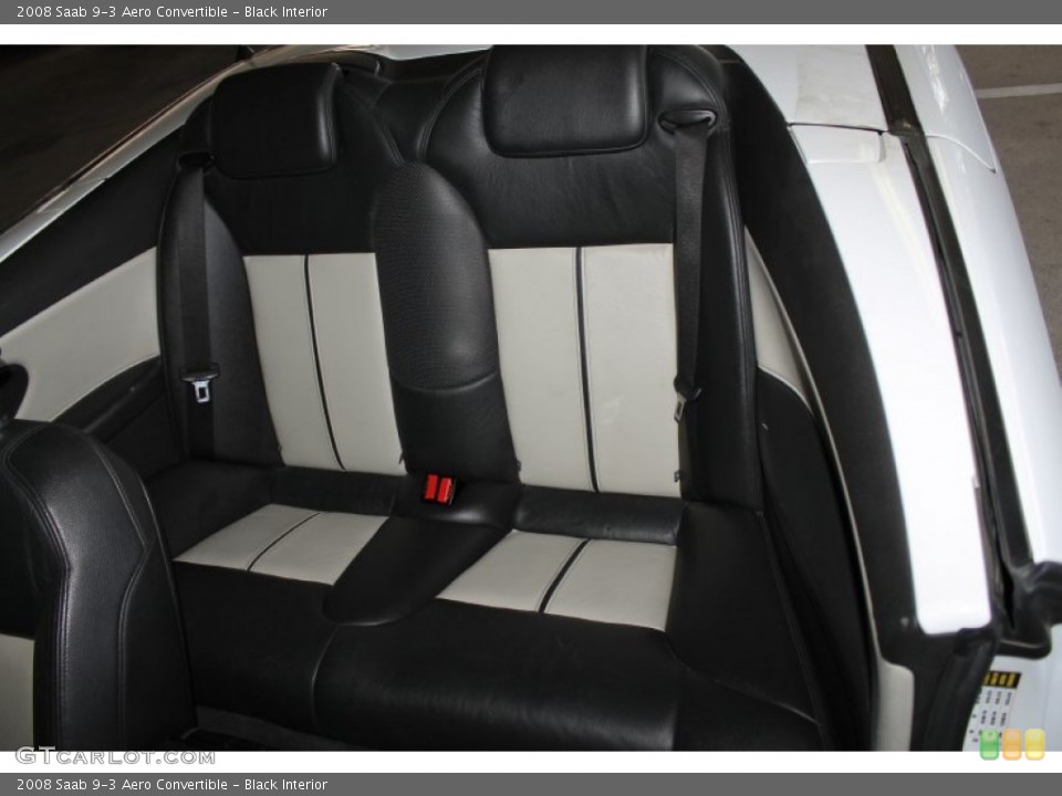 Black Interior Rear Seat for the 2008 Saab 9-3 Aero Convertible #84125969