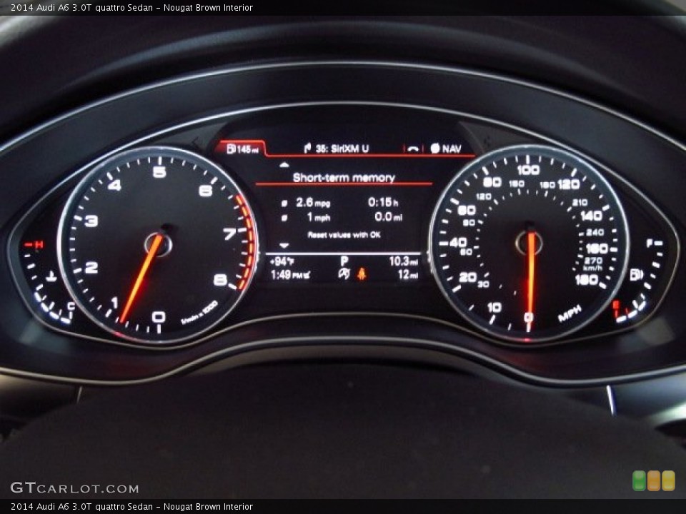Nougat Brown Interior Gauges for the 2014 Audi A6 3.0T quattro Sedan #84126965