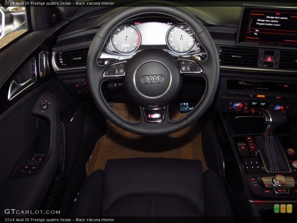 Black Valcona Interior Steering Wheel for the 2014 Audi S6 Prestige quattro Sedan #84127271