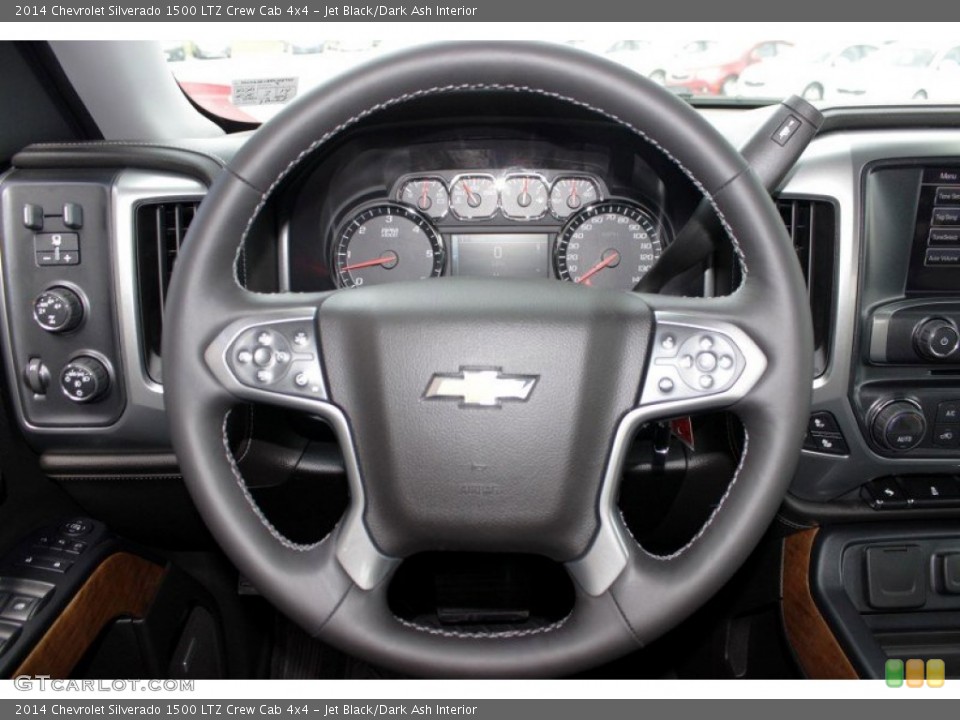 Jet Black/Dark Ash Interior Steering Wheel for the 2014 Chevrolet Silverado 1500 LTZ Crew Cab 4x4 #84134702