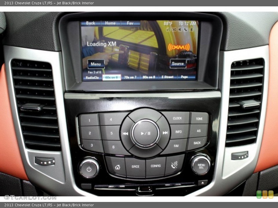 Jet Black/Brick Interior Controls for the 2013 Chevrolet Cruze LT/RS #84134798