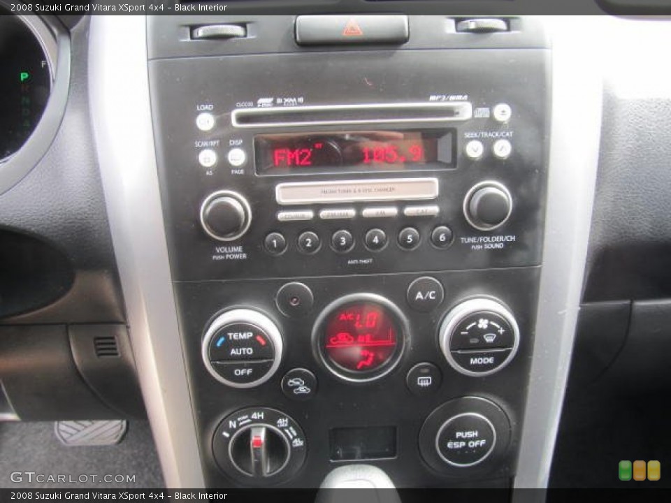 Black Interior Controls for the 2008 Suzuki Grand Vitara XSport 4x4 #84137034