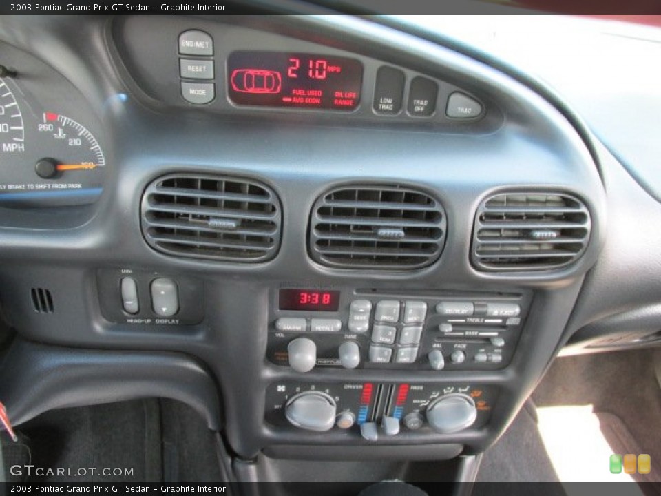 Graphite Interior Controls for the 2003 Pontiac Grand Prix GT Sedan #84137935