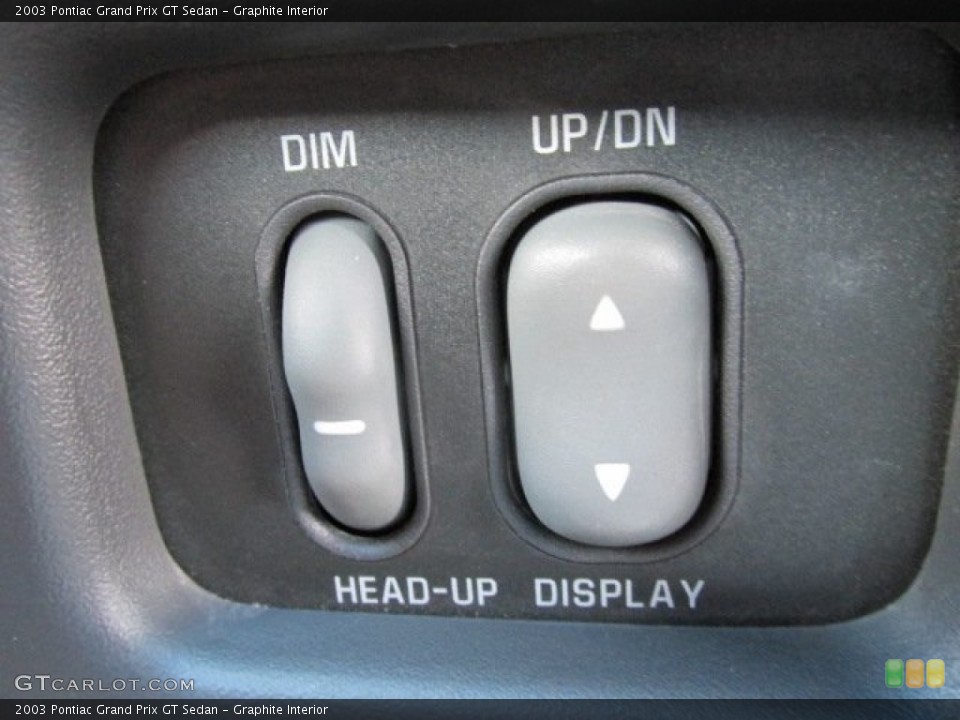 Graphite Interior Controls for the 2003 Pontiac Grand Prix GT Sedan #84137959