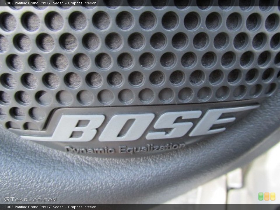 Graphite Interior Audio System for the 2003 Pontiac Grand Prix GT Sedan #84138003