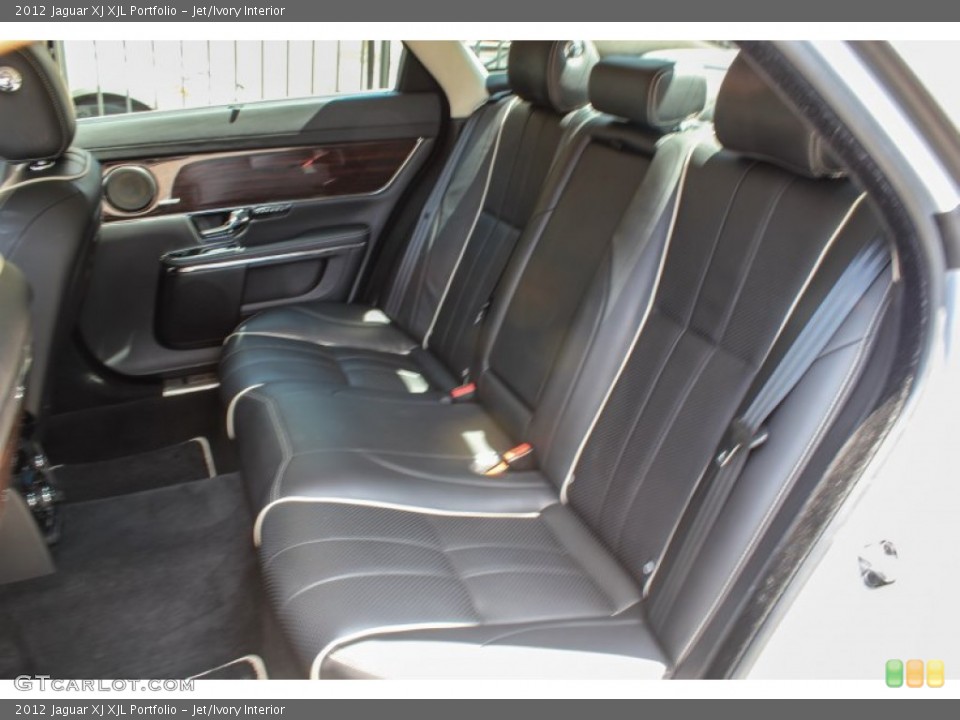 Jet/Ivory Interior Rear Seat for the 2012 Jaguar XJ XJL Portfolio #84142455