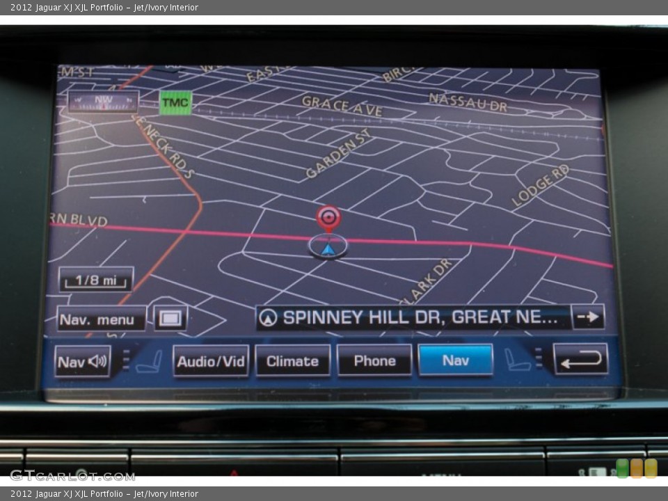 Jet/Ivory Interior Navigation for the 2012 Jaguar XJ XJL Portfolio #84142683