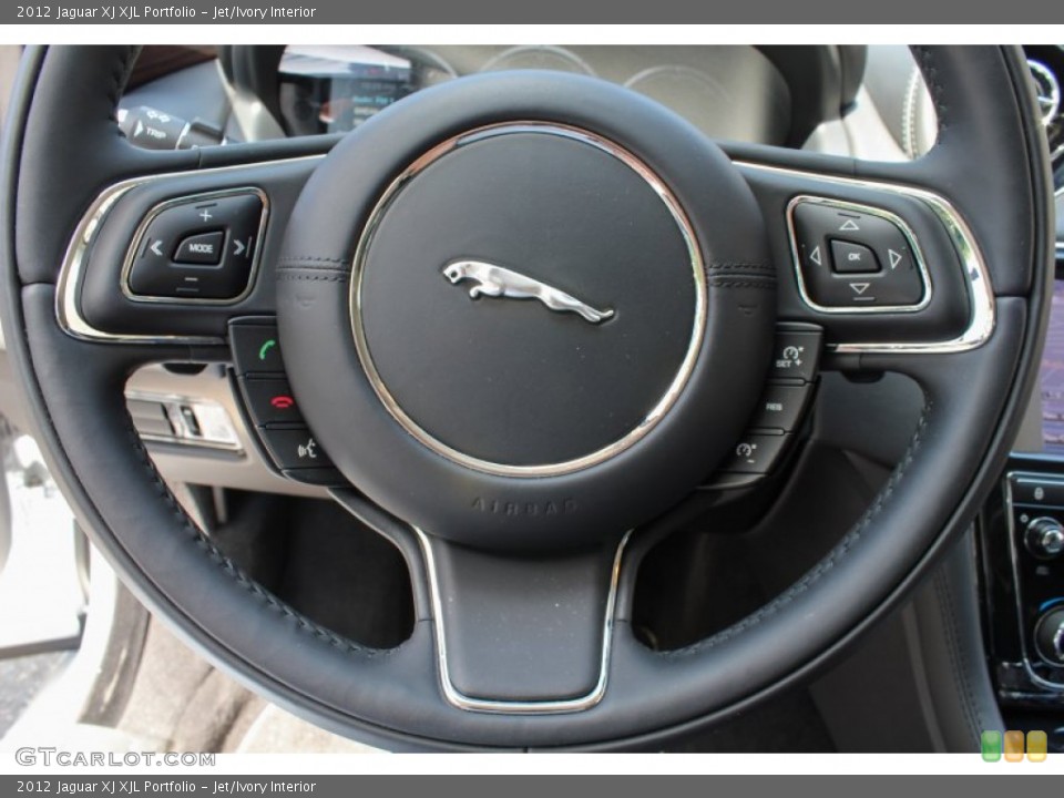 Jet/Ivory Interior Controls for the 2012 Jaguar XJ XJL Portfolio #84142725