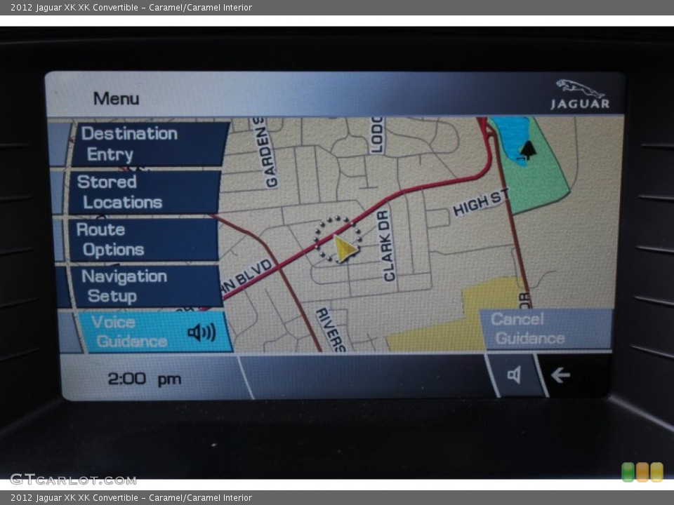 Caramel/Caramel Interior Navigation for the 2012 Jaguar XK XK Convertible #84144027