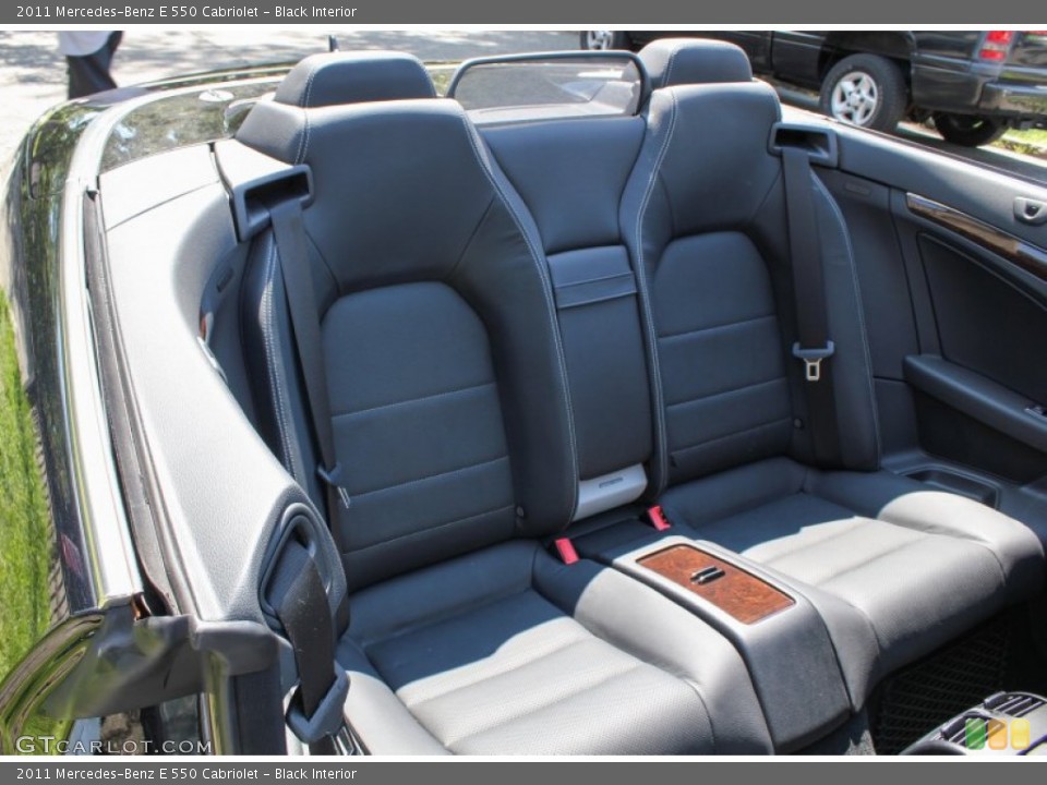 Black Interior Rear Seat for the 2011 Mercedes-Benz E 550 Cabriolet #84144558