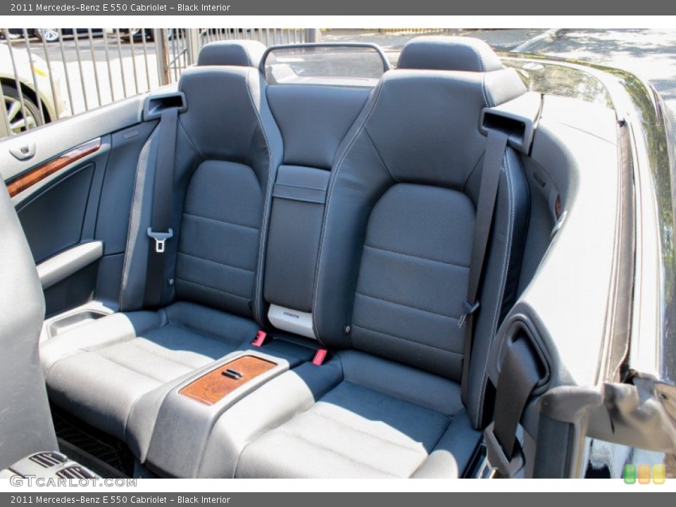 Black Interior Rear Seat for the 2011 Mercedes-Benz E 550 Cabriolet #84144630