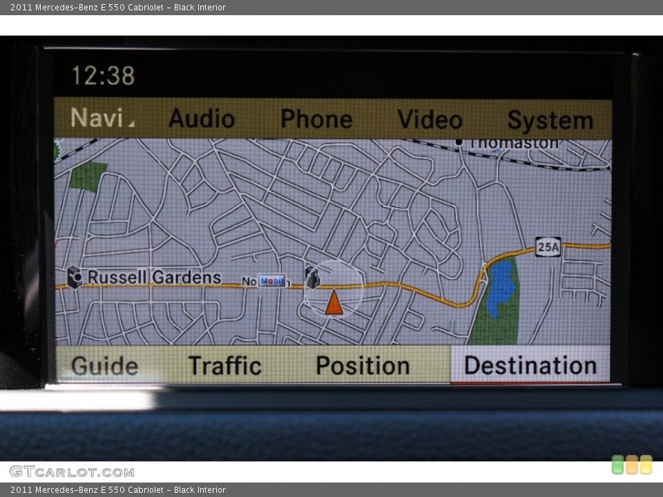 Black Interior Navigation for the 2011 Mercedes-Benz E 550 Cabriolet #84144765