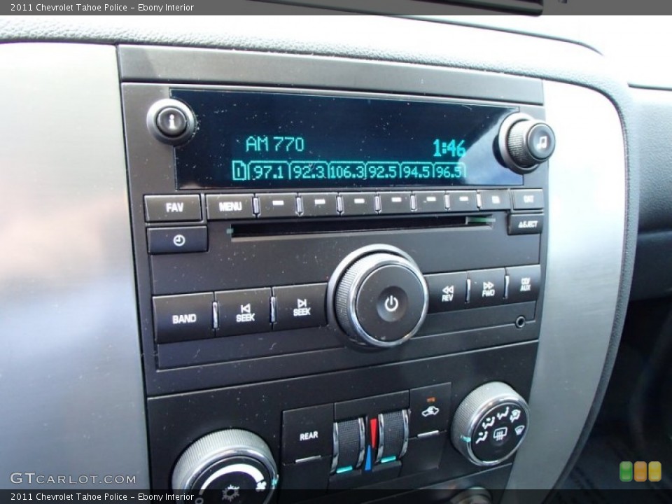 Ebony Interior Controls for the 2011 Chevrolet Tahoe Police #84147561