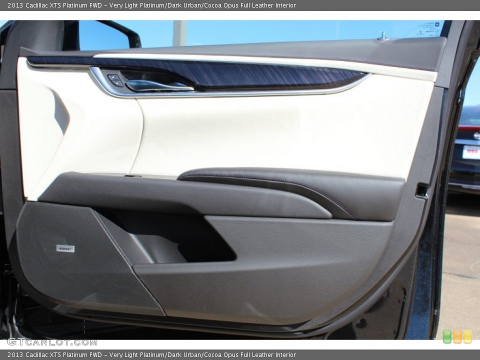 Very Light Platinum/Dark Urban/Cocoa Opus Full Leather Interior Door Panel for the 2013 Cadillac XTS Platinum FWD #84150615