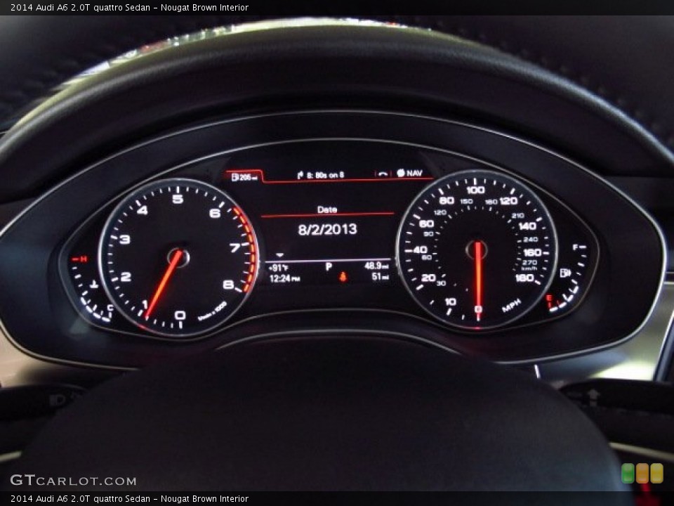 Nougat Brown Interior Gauges for the 2014 Audi A6 2.0T quattro Sedan #84151027