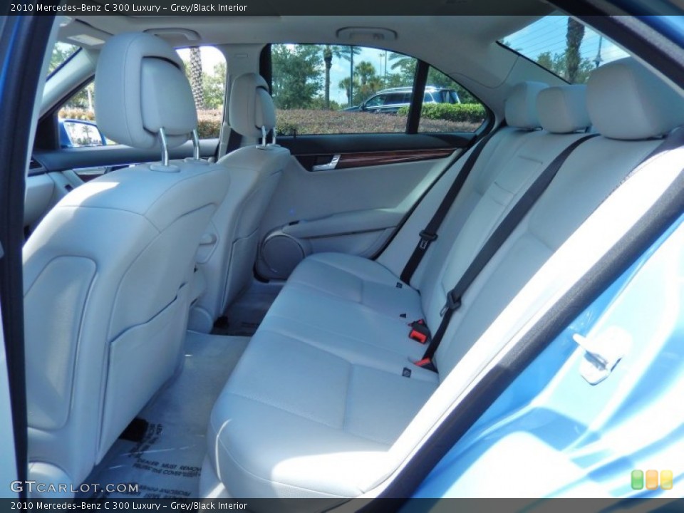 Grey/Black Interior Rear Seat for the 2010 Mercedes-Benz C 300 Luxury #84151215