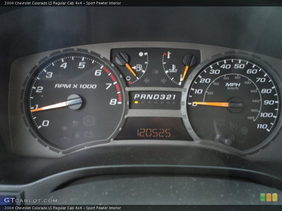 Sport Pewter Interior Gauges for the 2004 Chevrolet Colorado LS Regular Cab 4x4 #84151263