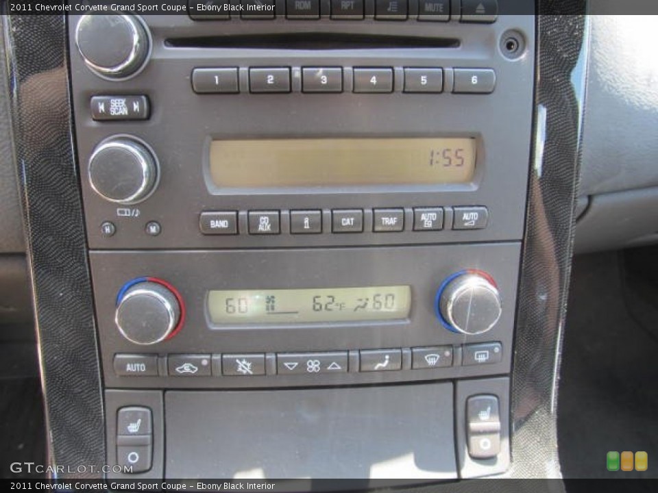 Ebony Black Interior Controls for the 2011 Chevrolet Corvette Grand Sport Coupe #84151710