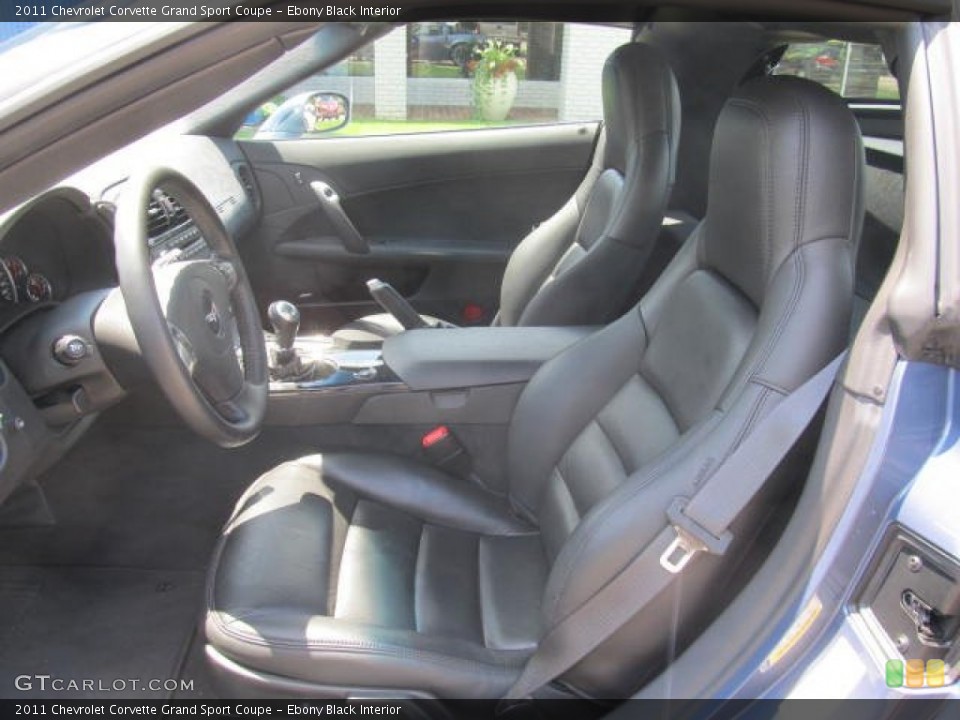 Ebony Black Interior Front Seat for the 2011 Chevrolet Corvette Grand Sport Coupe #84151815