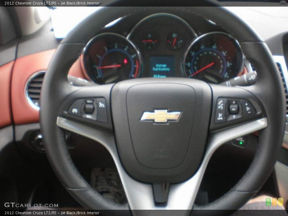 Jet Black/Brick Interior Steering Wheel for the 2012 Chevrolet Cruze LTZ/RS #84151917