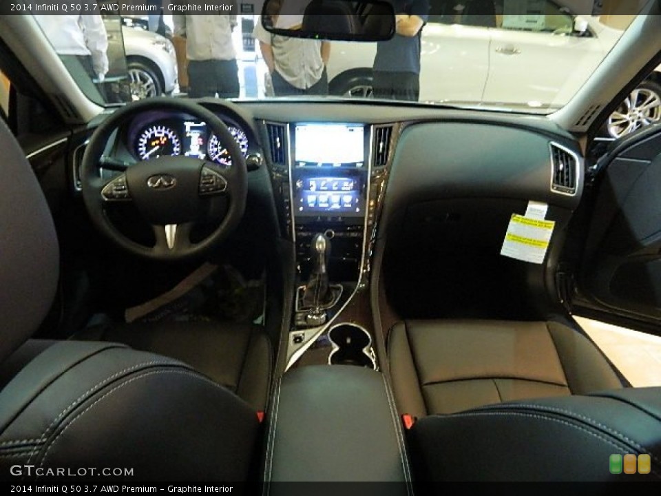 Graphite Interior Dashboard for the 2014 Infiniti Q 50 3.7 AWD Premium #84152853