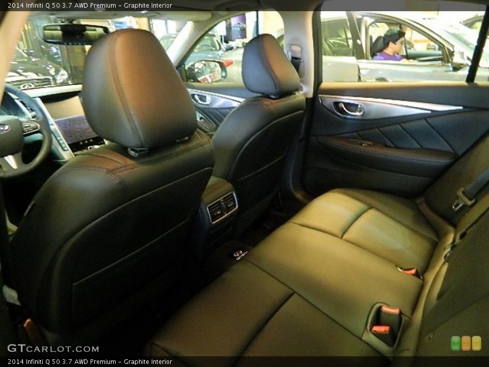 Graphite Interior Rear Seat for the 2014 Infiniti Q 50 3.7 AWD Premium #84153243