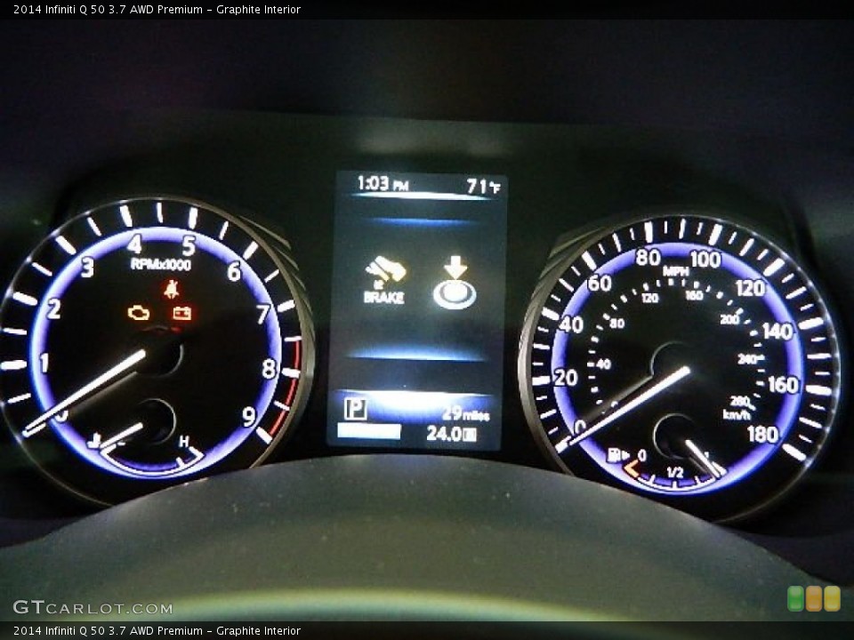 Graphite Interior Gauges for the 2014 Infiniti Q 50 3.7 AWD Premium #84153369