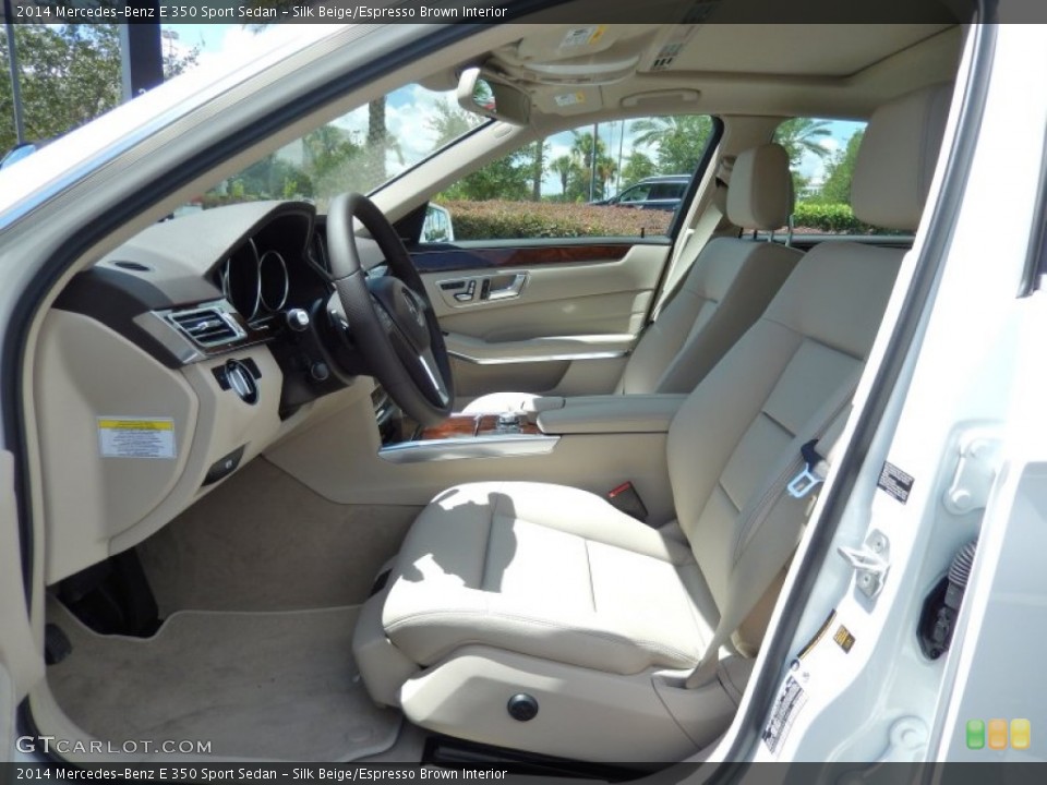 Silk Beige/Espresso Brown Interior Photo for the 2014 Mercedes-Benz E 350 Sport Sedan #84154334