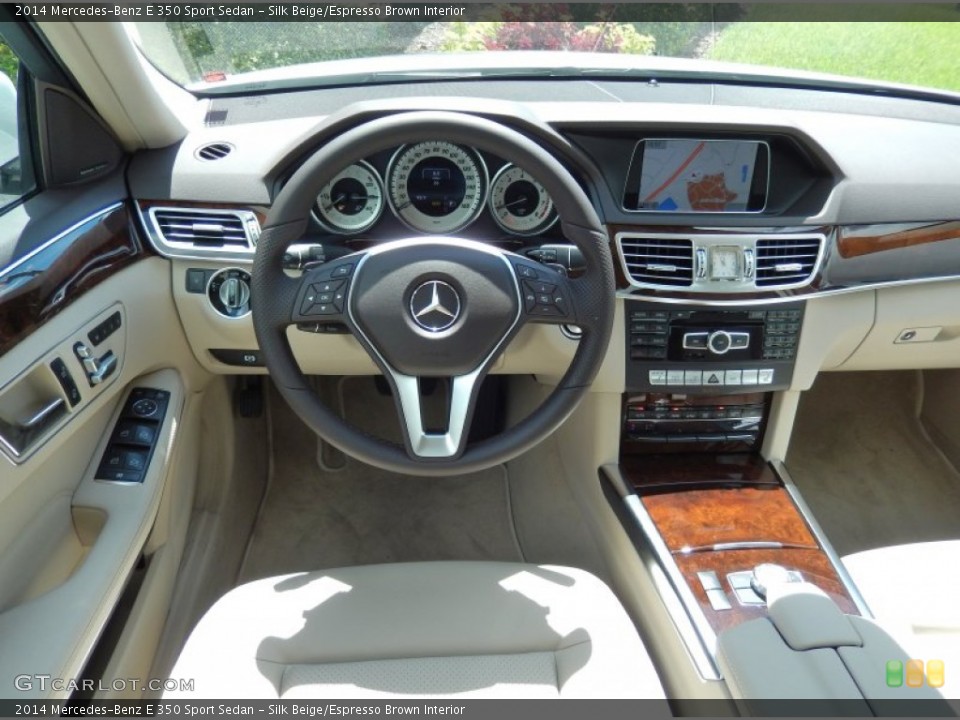 Silk Beige/Espresso Brown Interior Dashboard for the 2014 Mercedes-Benz E 350 Sport Sedan #84154410