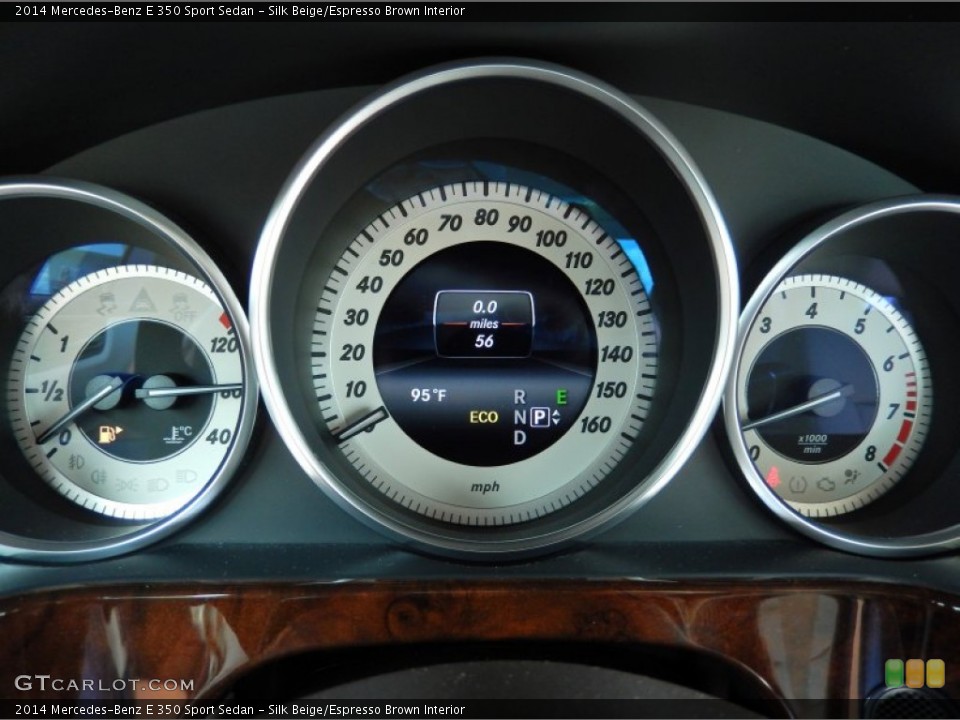 Silk Beige/Espresso Brown Interior Gauges for the 2014 Mercedes-Benz E 350 Sport Sedan #84154434