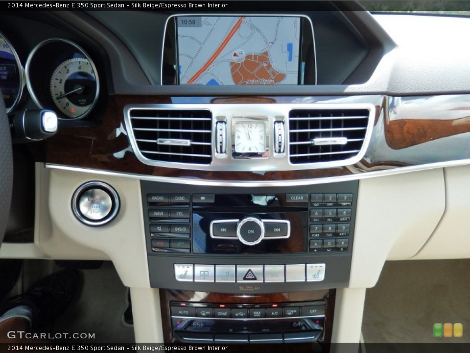 Silk Beige/Espresso Brown Interior Controls for the 2014 Mercedes-Benz E 350 Sport Sedan #84154458