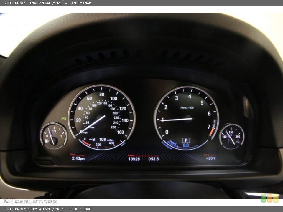 Black Interior Gauges for the 2013 BMW 5 Series ActiveHybrid 5 #84155028