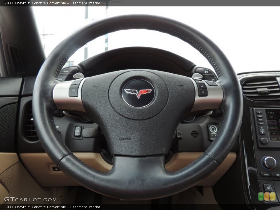 Cashmere Interior Steering Wheel for the 2011 Chevrolet Corvette Convertible #84157466