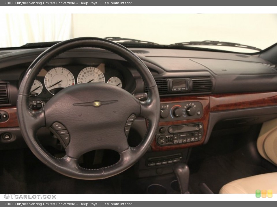 Deep Royal Blue/Cream Interior Dashboard for the 2002 Chrysler Sebring Limited Convertible #84160959