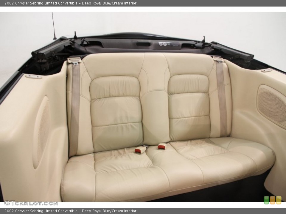 Deep Royal Blue/Cream Interior Rear Seat for the 2002 Chrysler Sebring Limited Convertible #84161175