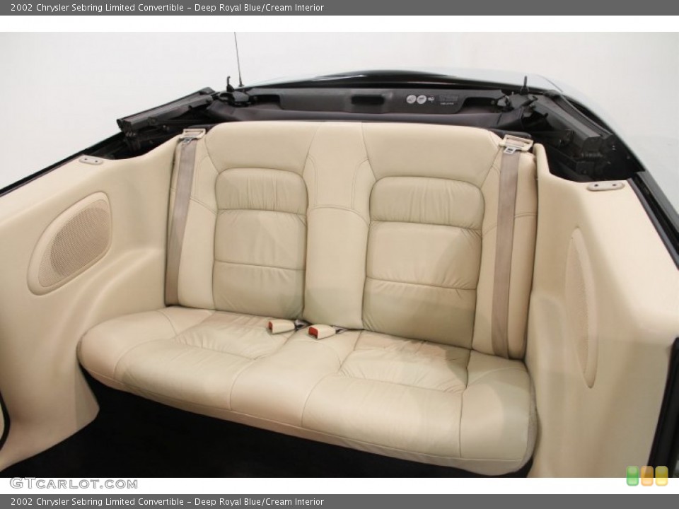 Deep Royal Blue/Cream Interior Rear Seat for the 2002 Chrysler Sebring Limited Convertible #84161199
