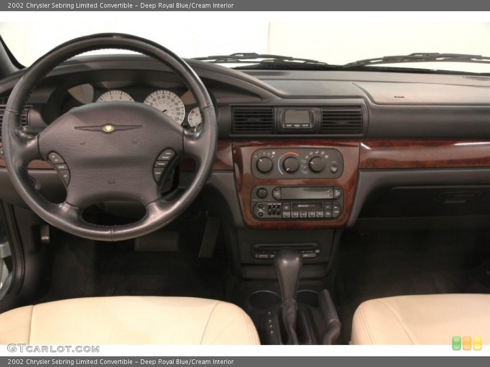 Deep Royal Blue/Cream Interior Dashboard for the 2002 Chrysler Sebring Limited Convertible #84161223