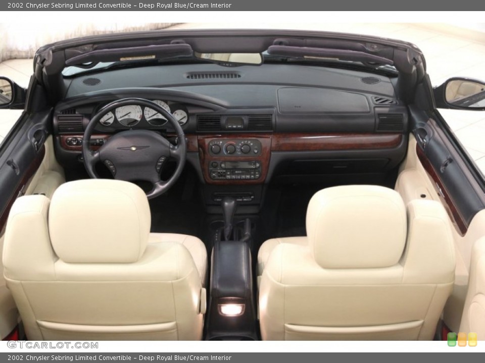 Deep Royal Blue/Cream Interior Dashboard for the 2002 Chrysler Sebring Limited Convertible #84161244
