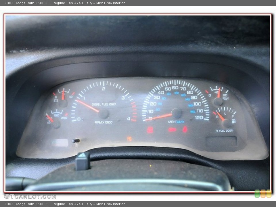 Mist Gray Interior Gauges for the 2002 Dodge Ram 3500 SLT Regular Cab 4x4 Dually #84161377