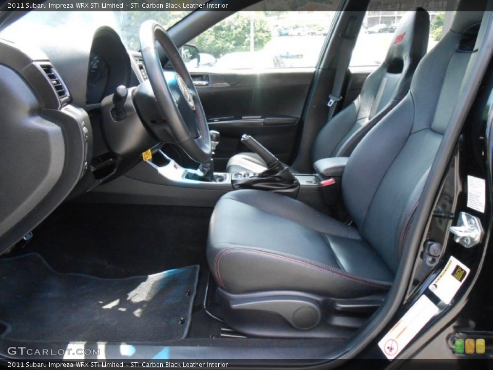 STI Carbon Black Leather Interior Front Seat for the 2011 Subaru Impreza WRX STi Limited #84161484