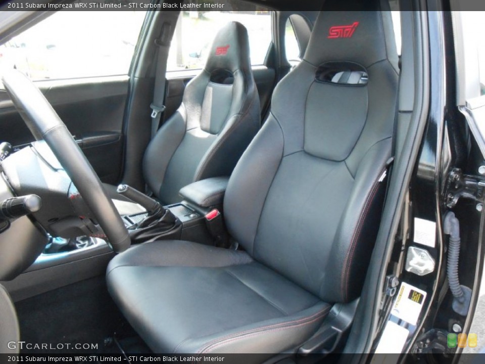 STI Carbon Black Leather Interior Front Seat for the 2011 Subaru Impreza WRX STi Limited #84161508