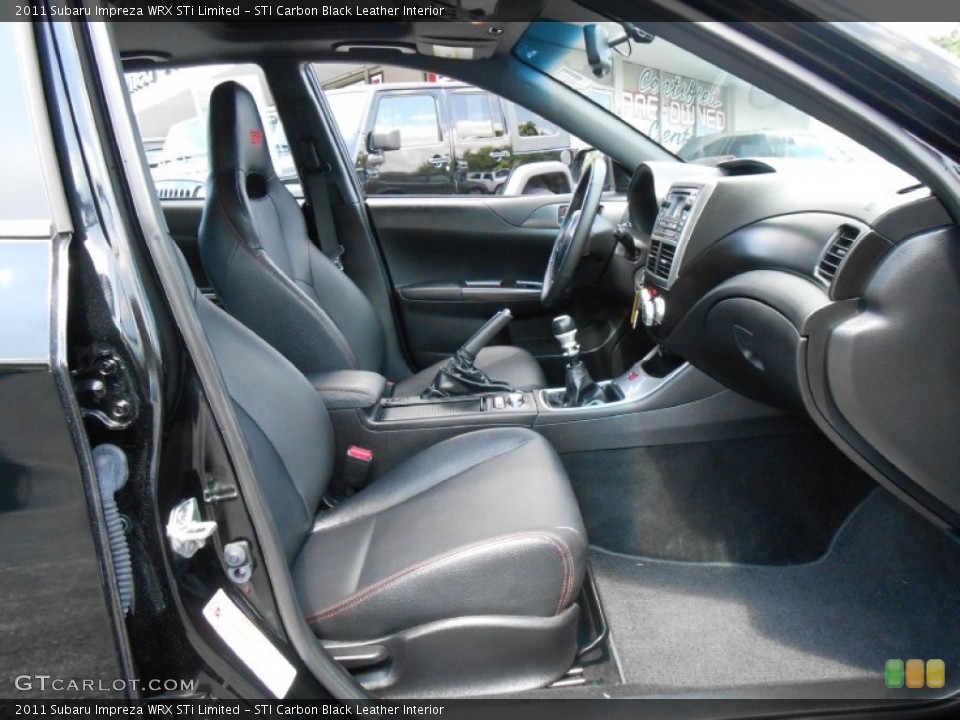 STI Carbon Black Leather 2011 Subaru Impreza Interiors