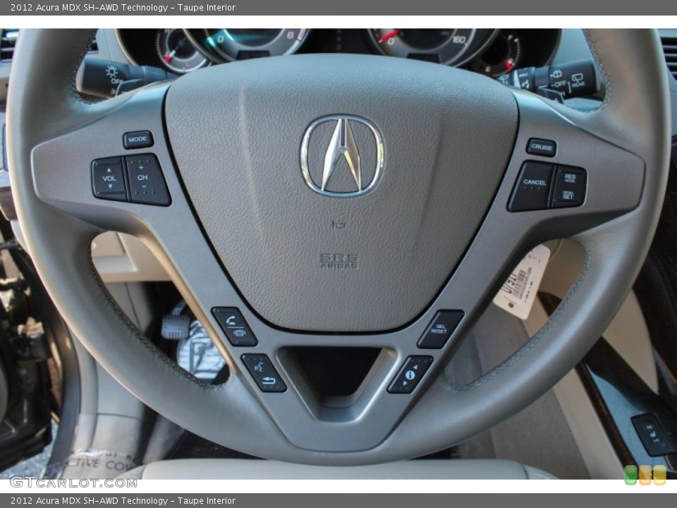 Taupe Interior Steering Wheel for the 2012 Acura MDX SH-AWD Technology #84165546
