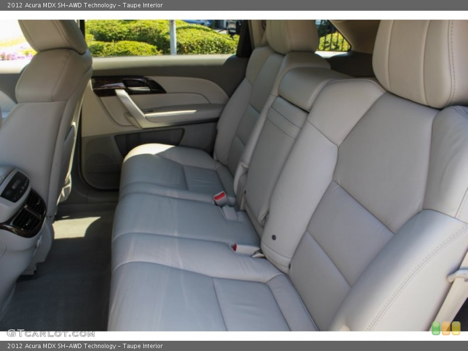Taupe Interior Rear Seat for the 2012 Acura MDX SH-AWD Technology #84165588
