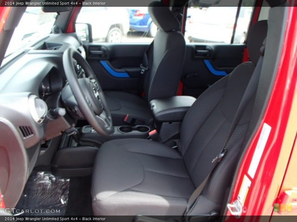 Black Interior Front Seat for the 2014 Jeep Wrangler Unlimited Sport 4x4 #84166965