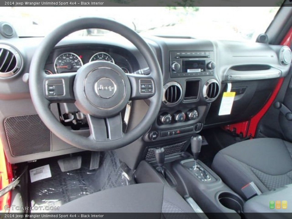 Black Interior Prime Interior for the 2014 Jeep Wrangler Unlimited Sport 4x4 #84167075