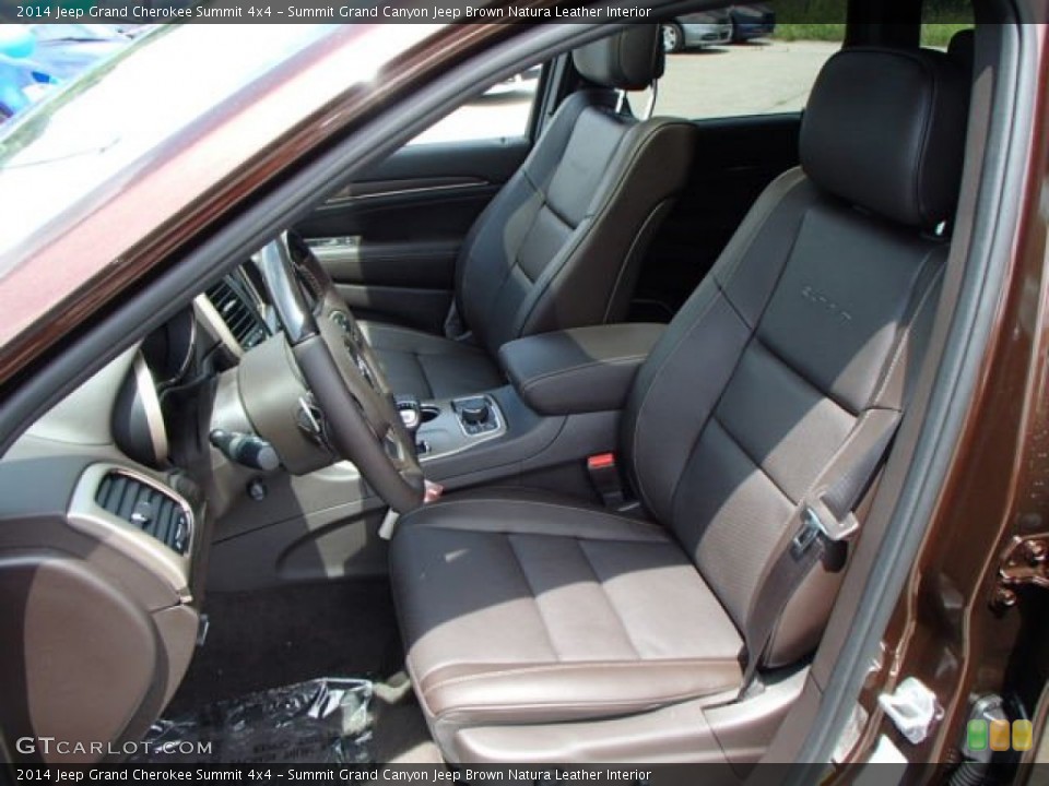 Summit Grand Canyon Jeep Brown Natura Leather Interior Photo for the 2014 Jeep Grand Cherokee Summit 4x4 #84167439